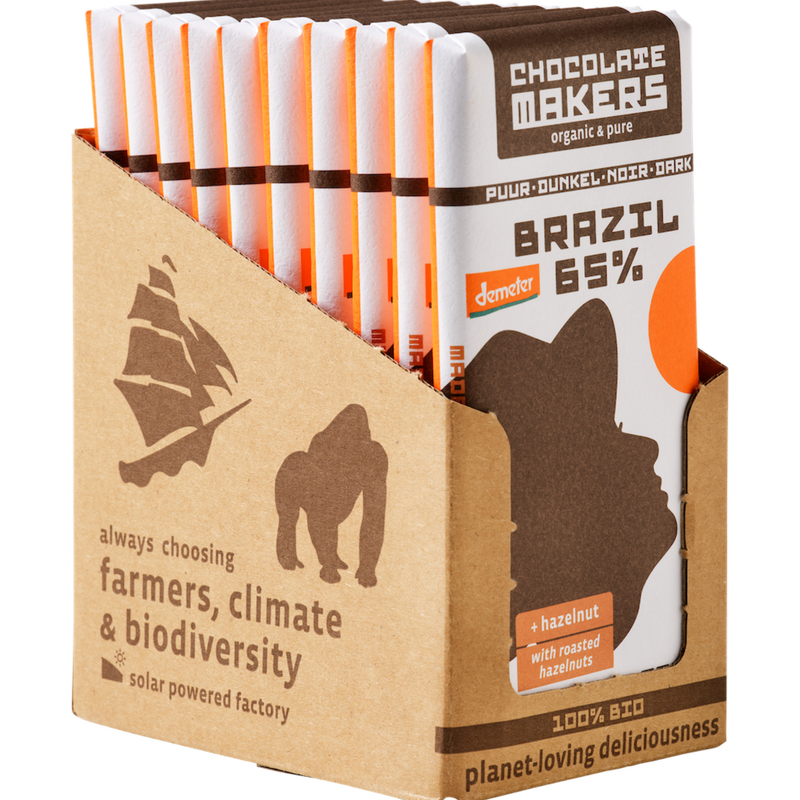 Bio Brazil Dark 65% Hazelnut (10 bars)
