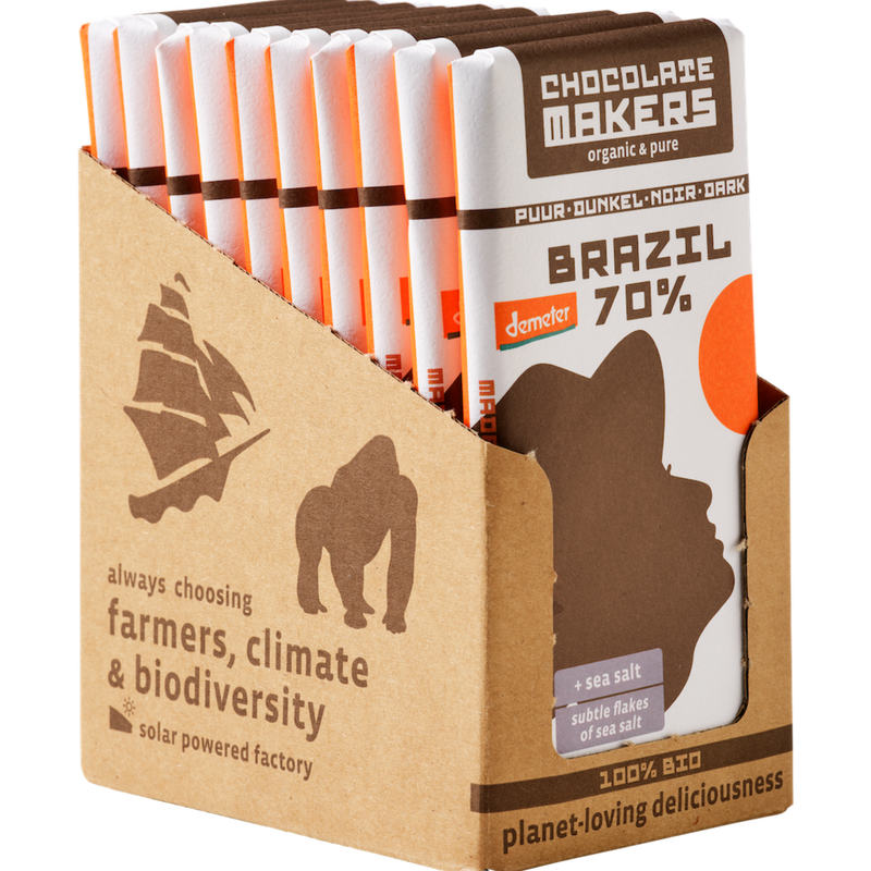 Bio Brazil Dark 70% Sea Salt (10 bars)