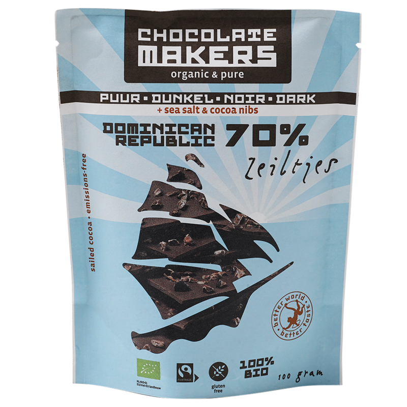 Zeiltjes 70% cacao | Dark Chocolate with Cacao Nibs