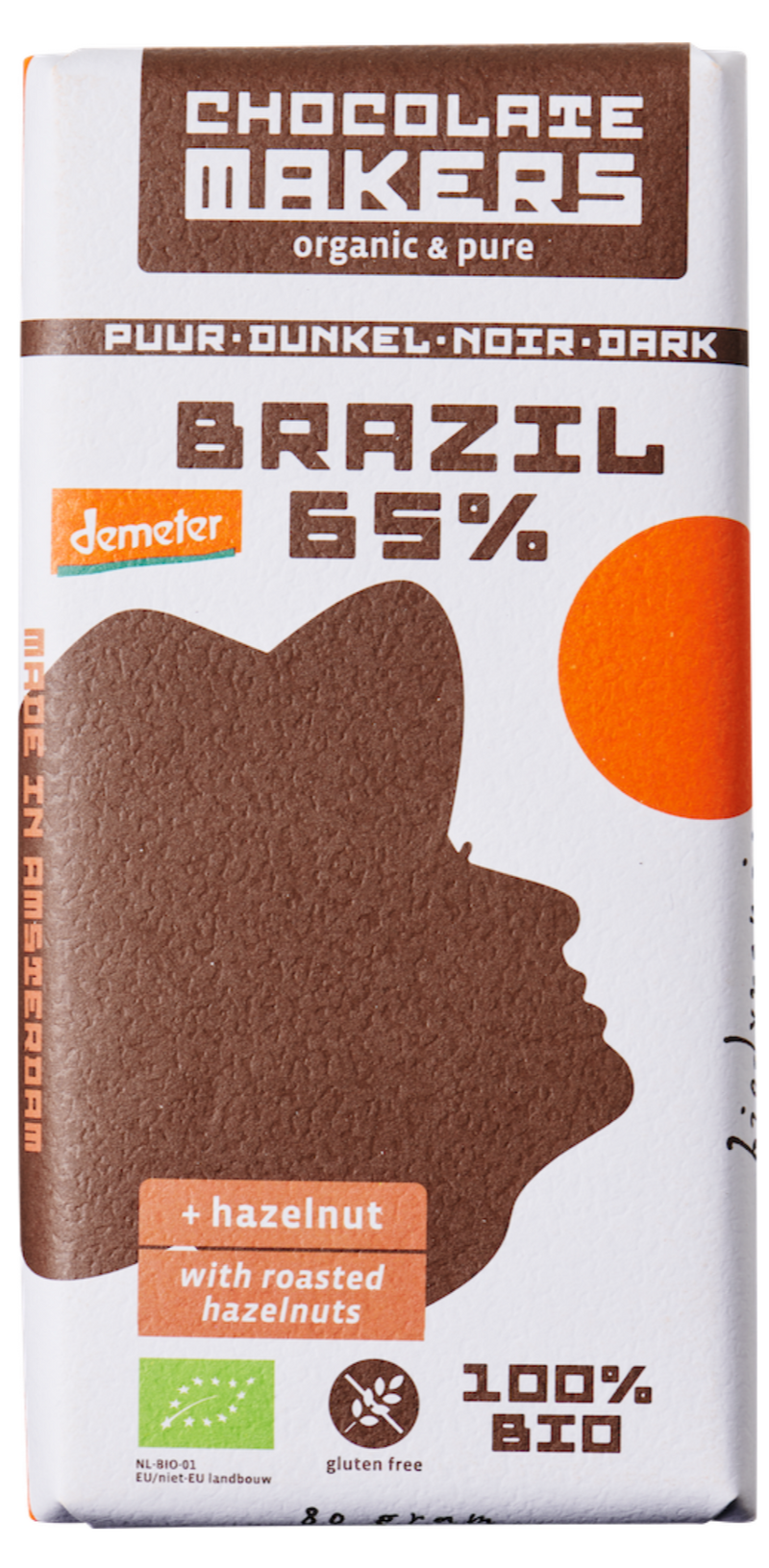 Brazil 65% cacao | Dark Chocolate with Hazelnuts