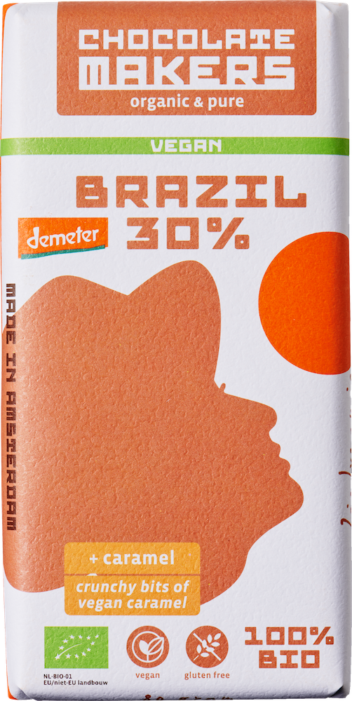 Brazil 30% cacao | Vegan Chocolate with Caramel