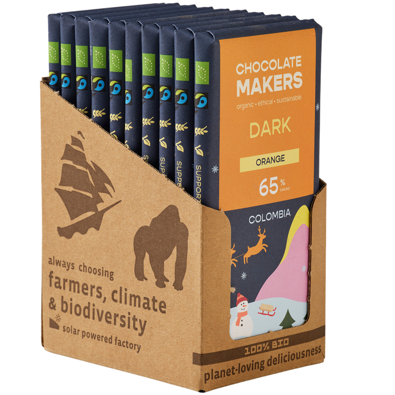 Bio Xmas Colombia Dark 65% Orange (10 bars)