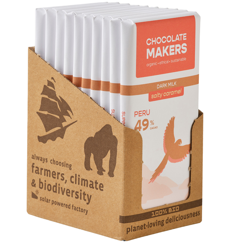 Bio Peru Milk 49% Salty Caramel (10 bars)