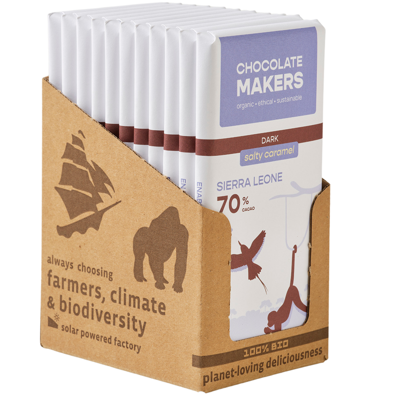 Bio Sierra Leone Dark 70% Salty Caramel (10 bars)
