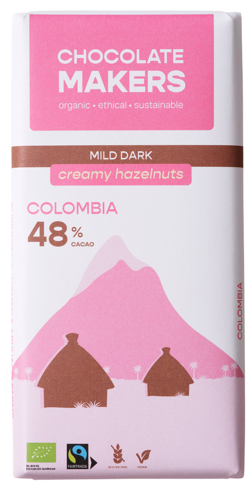 Colombia 48% cacao | Dark Chocolate with Creamy Hazelnut