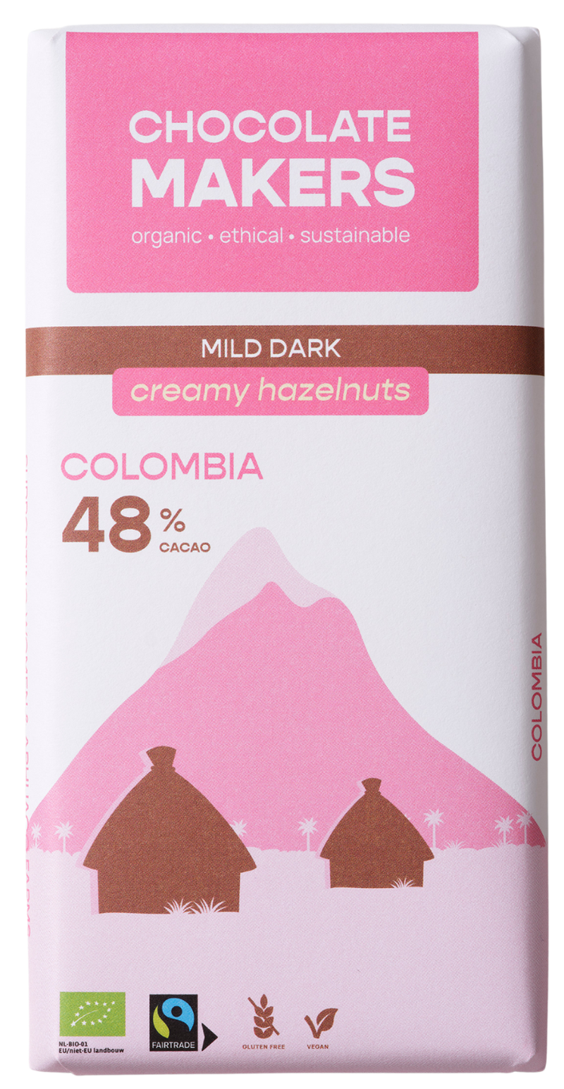 Colombia 48% cacao | Dark Chocolate with Creamy Hazelnut