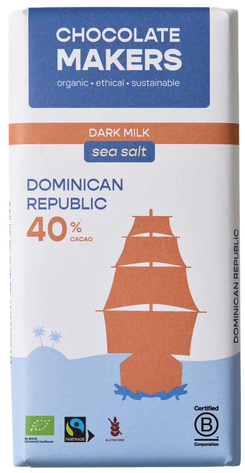 Dominikanische Republik, 40 % Kakao | Milchschokolade mit Meersalz