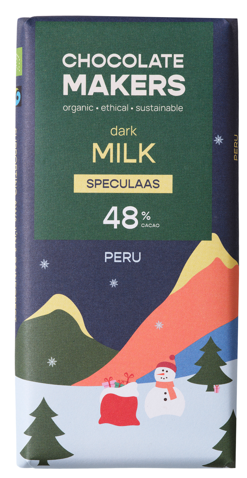 Xmas 48% cacao | Peru Milk Chocolate with Speculaas