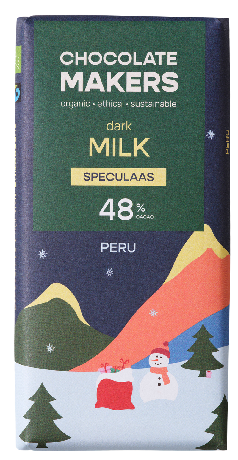 Xmas 48% cacao | Peru Milk Chocolate with Speculaas