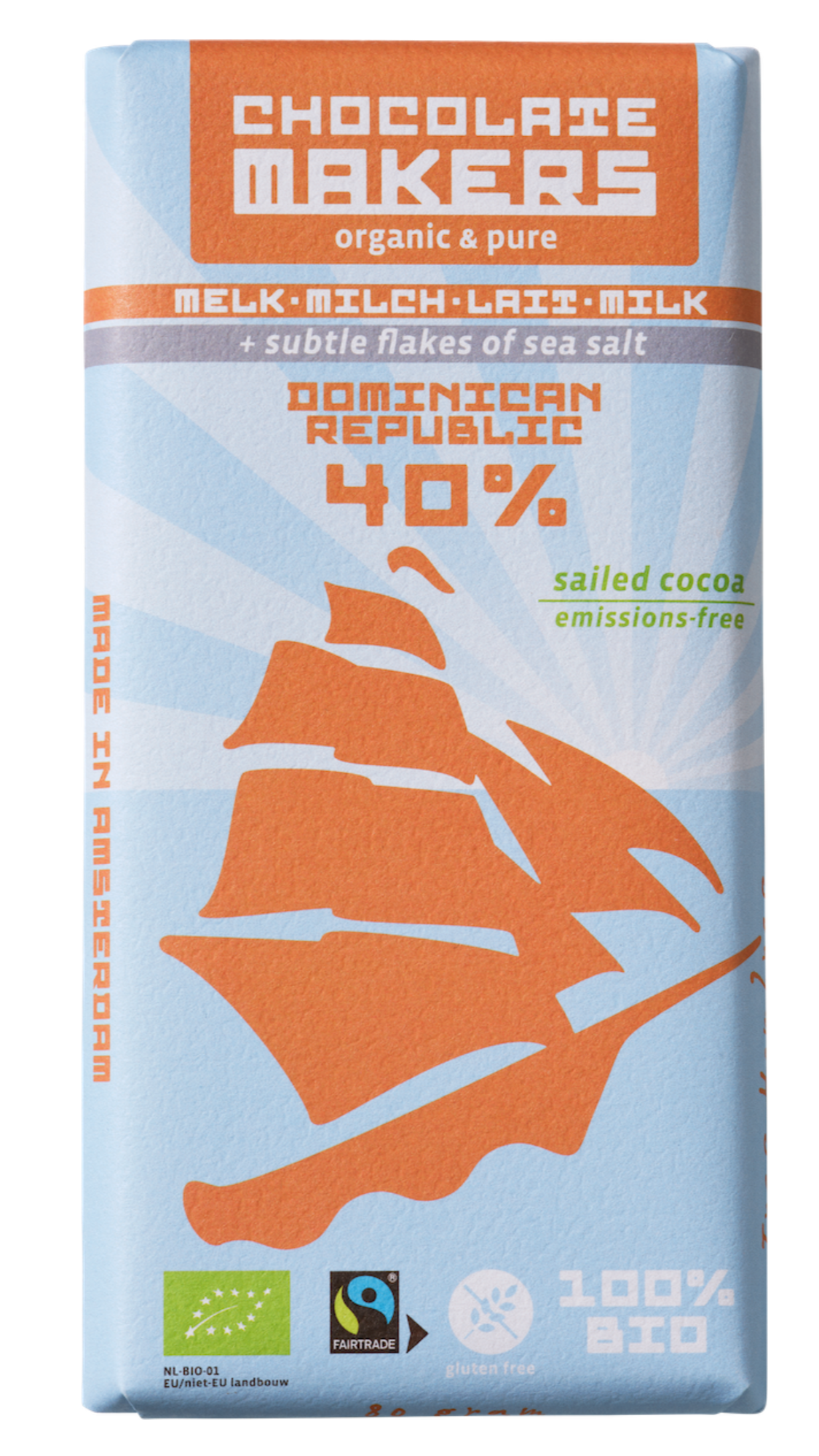 Dominican Republic 40% cacao | Milk Chocolate with Sea Salt