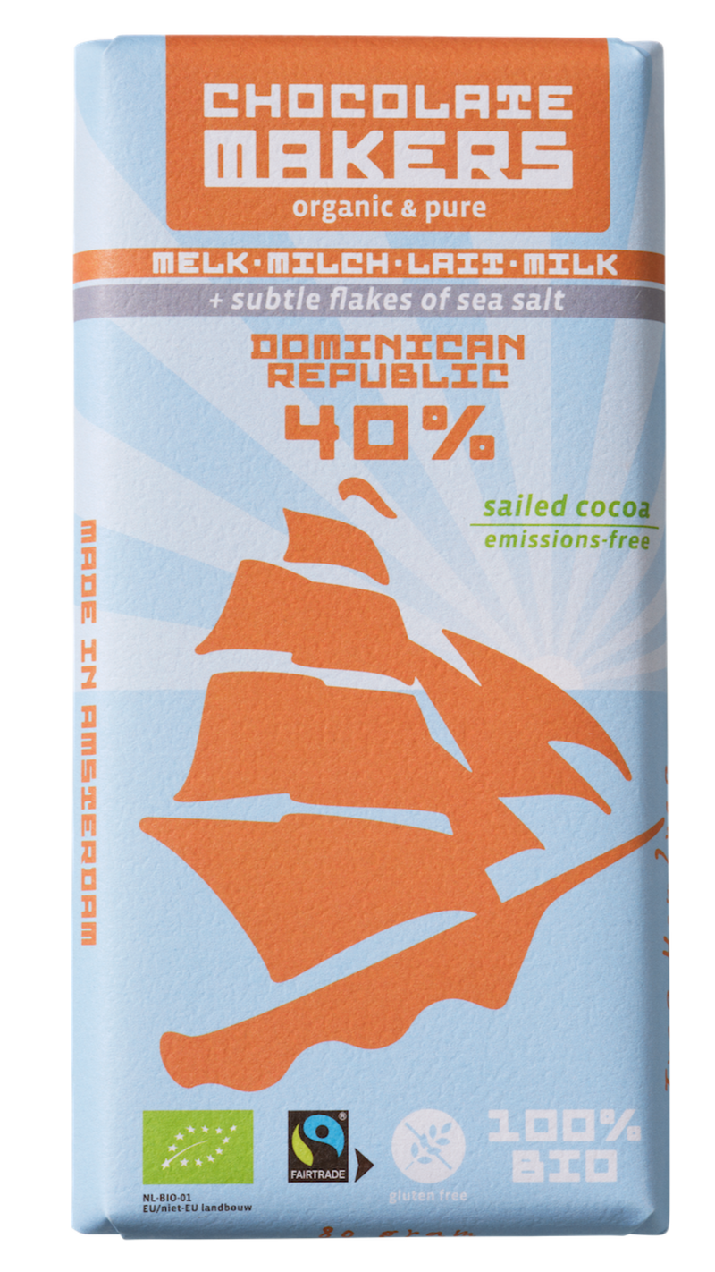 Dominican Republic 40% cacao | Milk Chocolate with Sea Salt