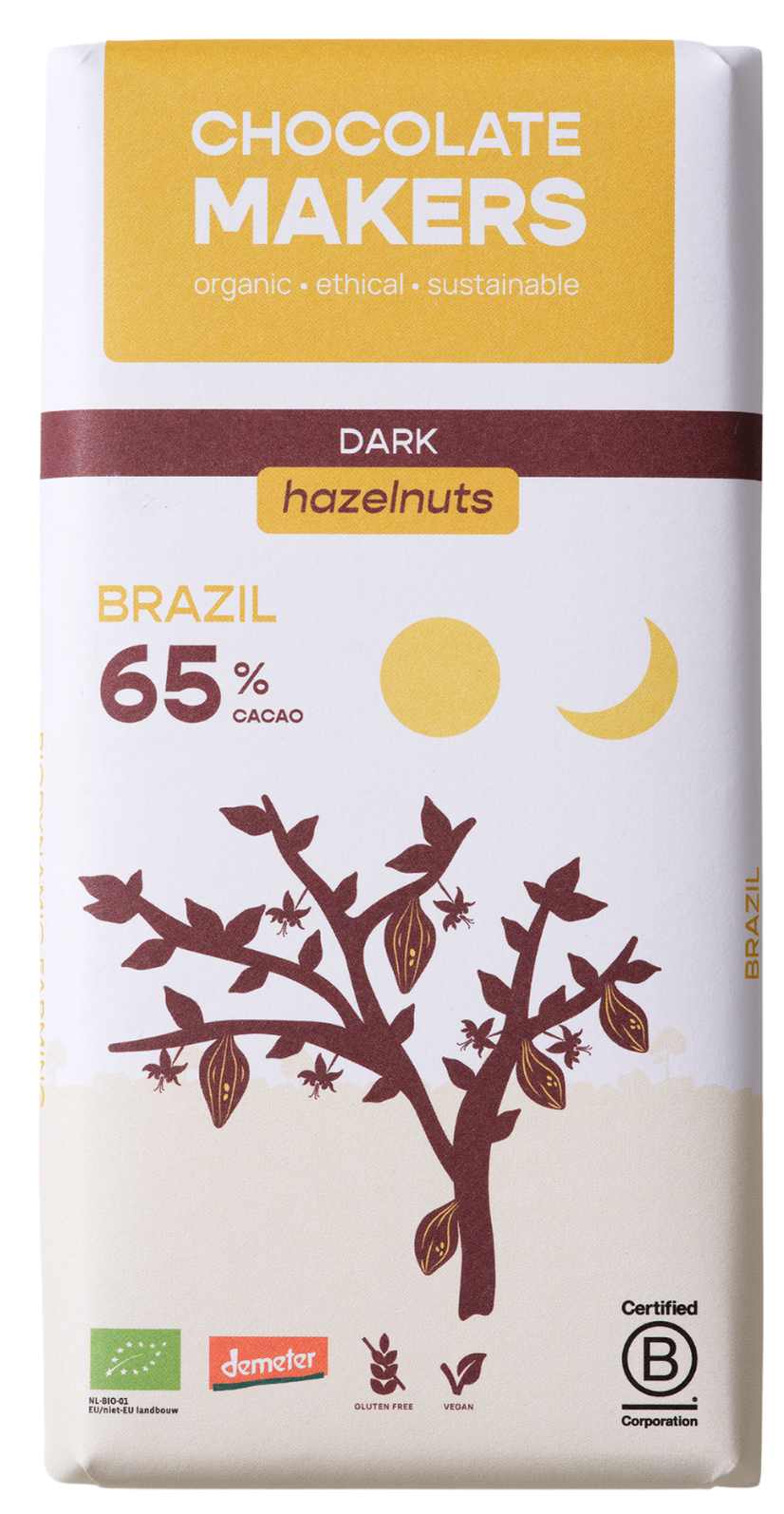 【cacaoページ】 Brazil 65% cacao | Dark Chocolate with Hazelnuts – Chocolatemakers