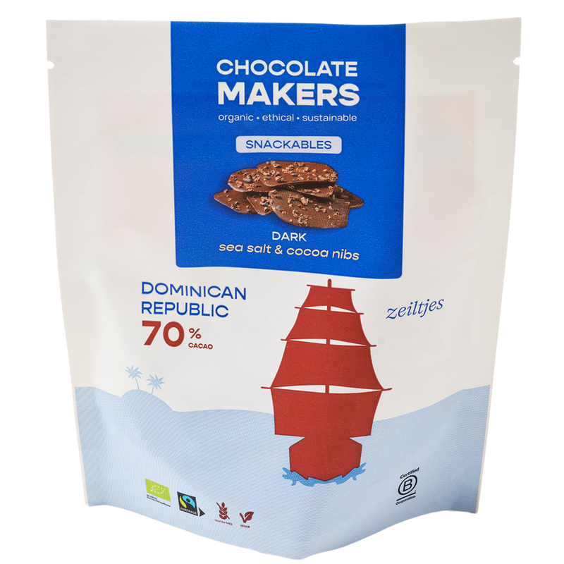 Zeiltjes 70% cacao | Pure chocolade met cacaonibs