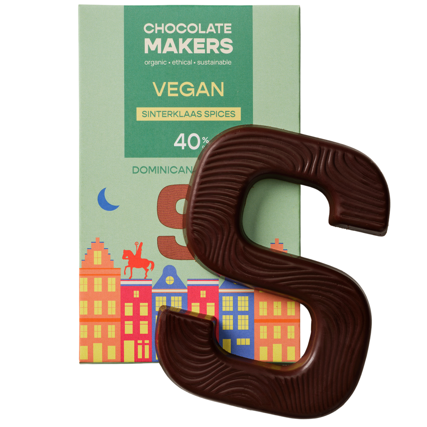 Sintletter 40% cacao | Vegan Chocolate with Sinterklaas Spices