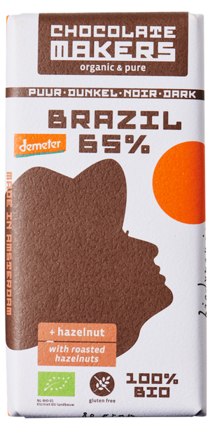Brazil 65% cacao | Dark Chocolate with Hazelnuts