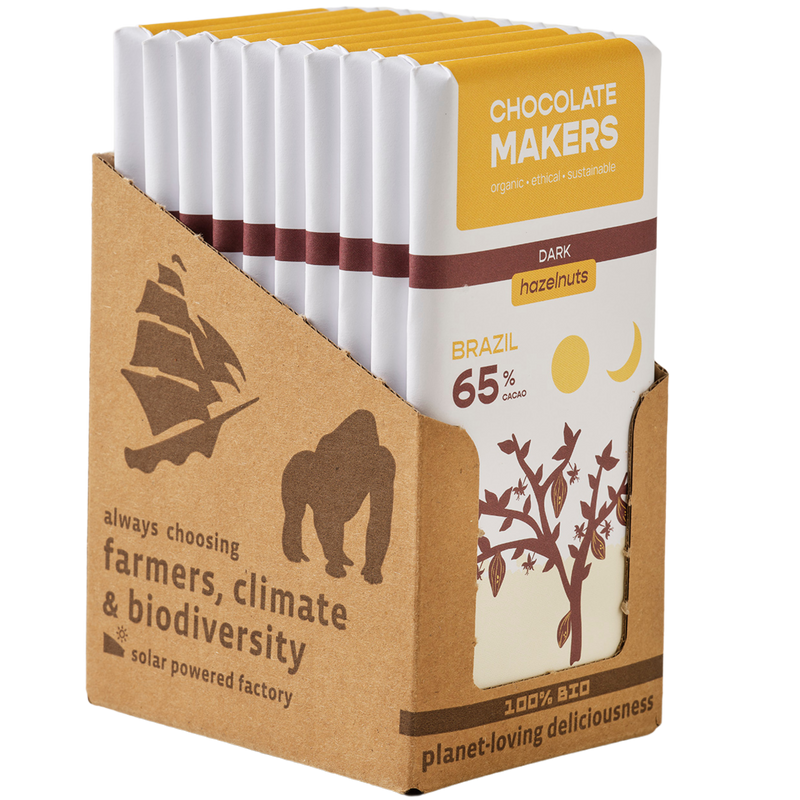 Bio Brazil Dark 65% Hazelnoot (10 repen)