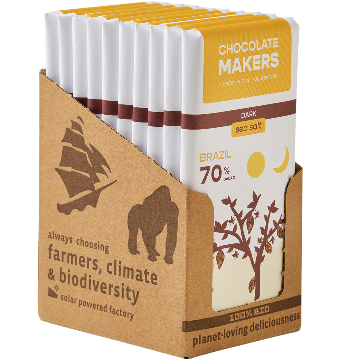 Bio Brazil Dark 70% Sea Salt (10 bars)