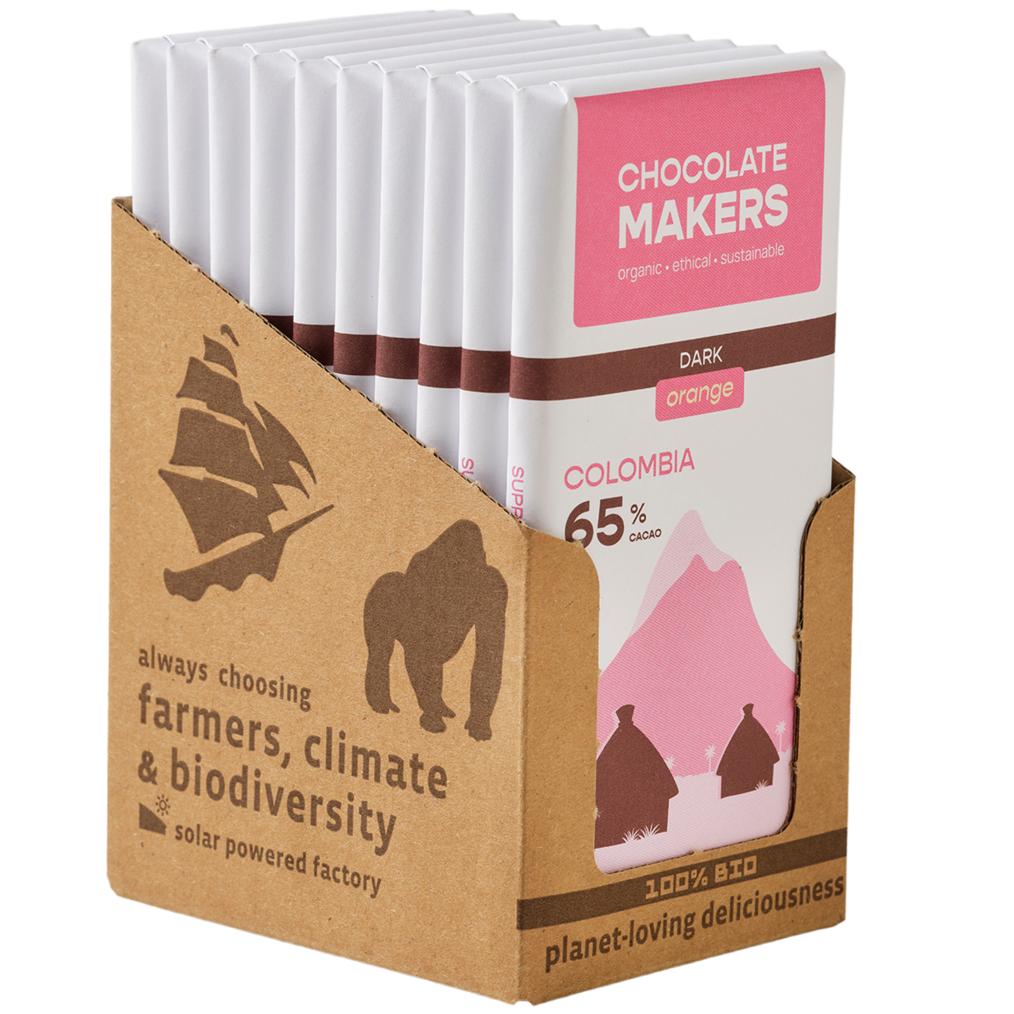 Bio Colombia Dark 65% Orange (10 bars)