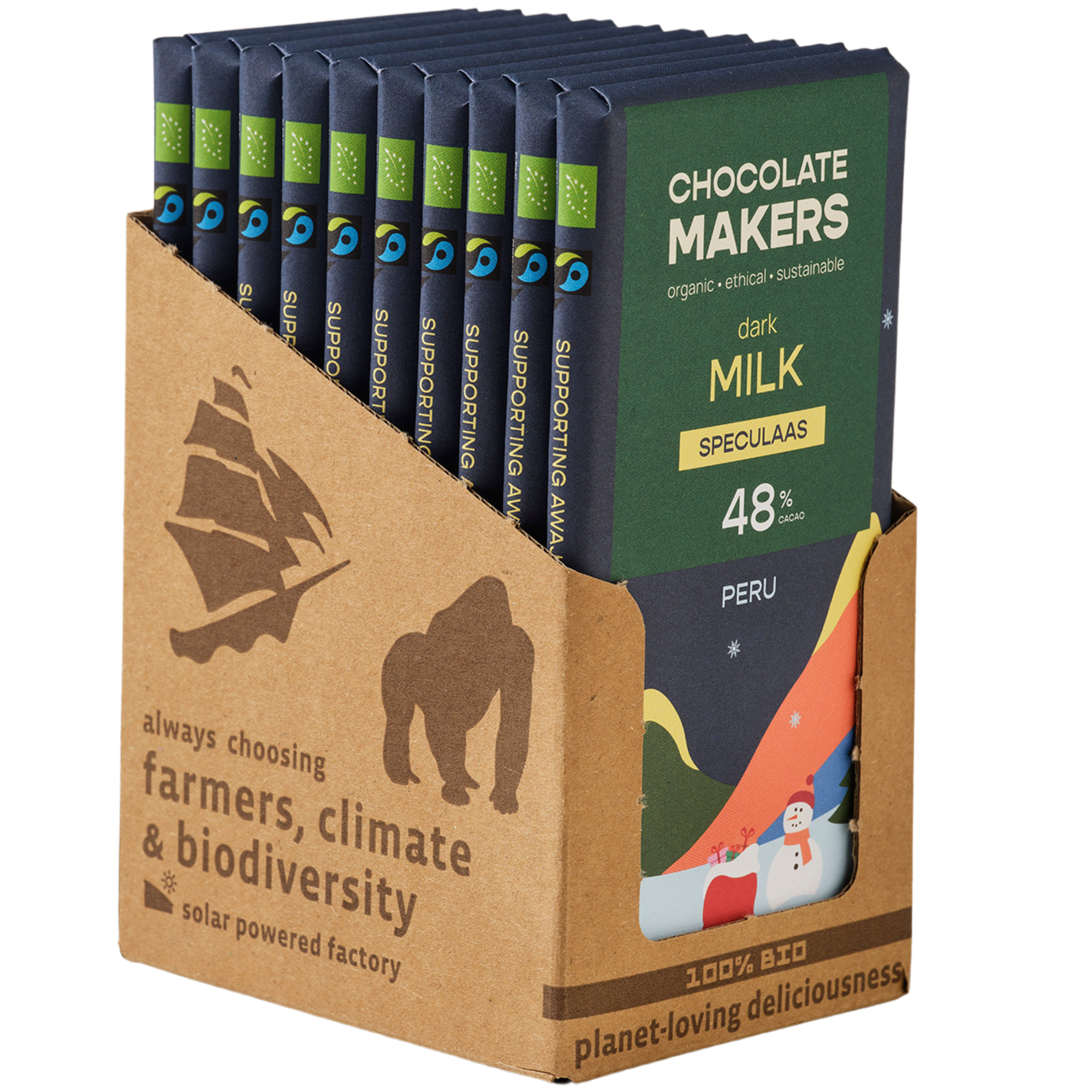 Bio Xmas Peru Milk 48% Speculaas (10 bars)