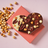 Tricolor Chocolate Heart | Triple chocolate with nuts