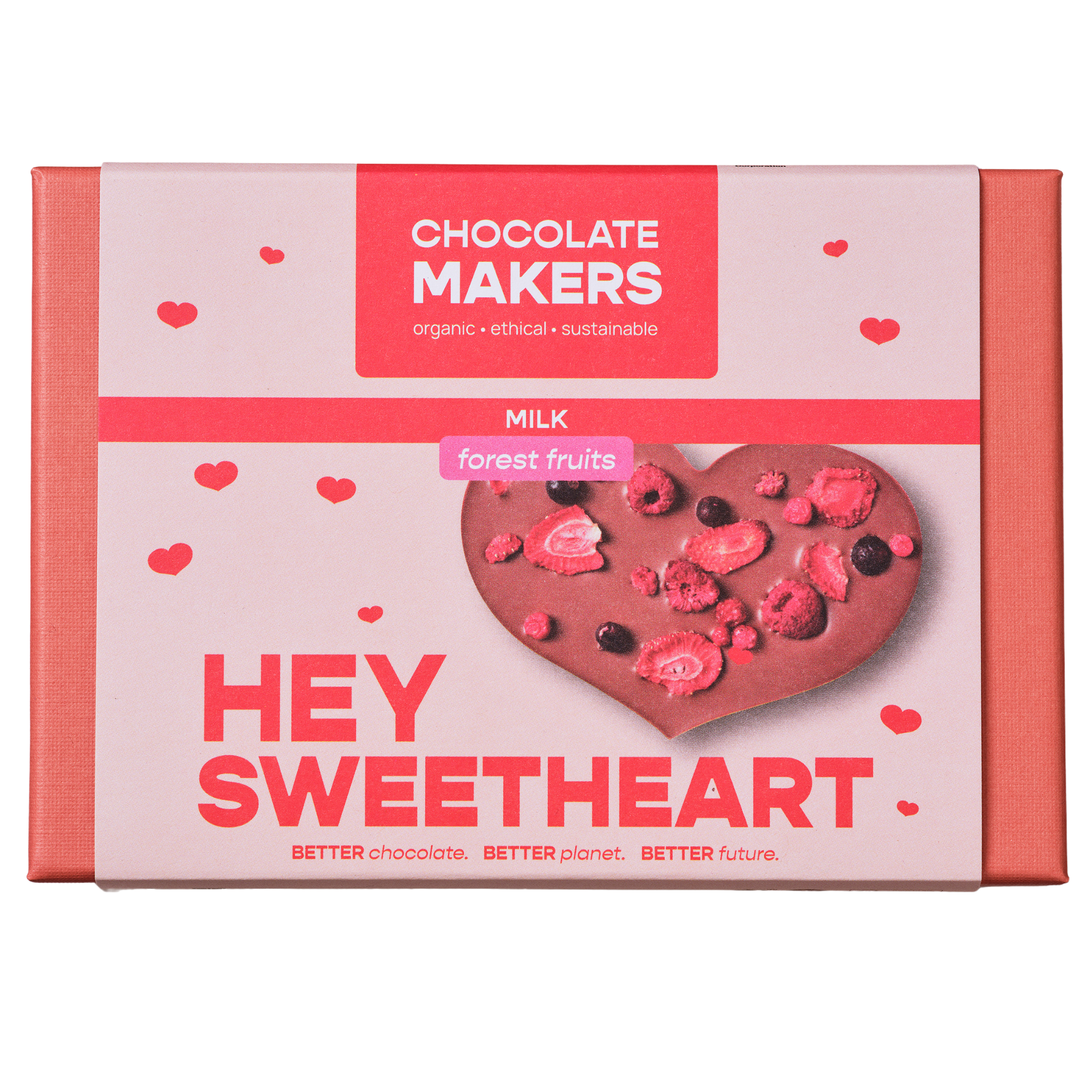 Bio Hey Sweetheart Milk Colombia 49% rode vruchten (doos van 8)