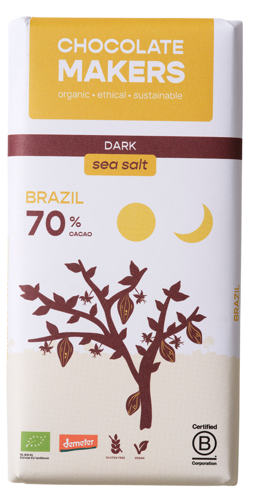 Brasilianische 70% Kakao | Dunkle Schokolade mit Meersalz