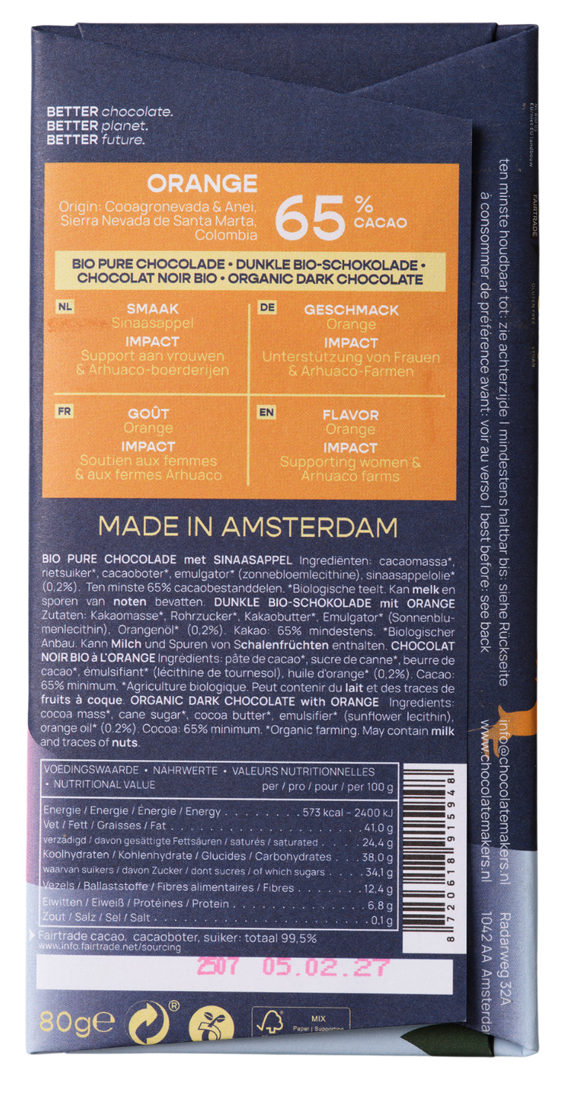 Xmas 65% cacao | Dark Chocolate Orange