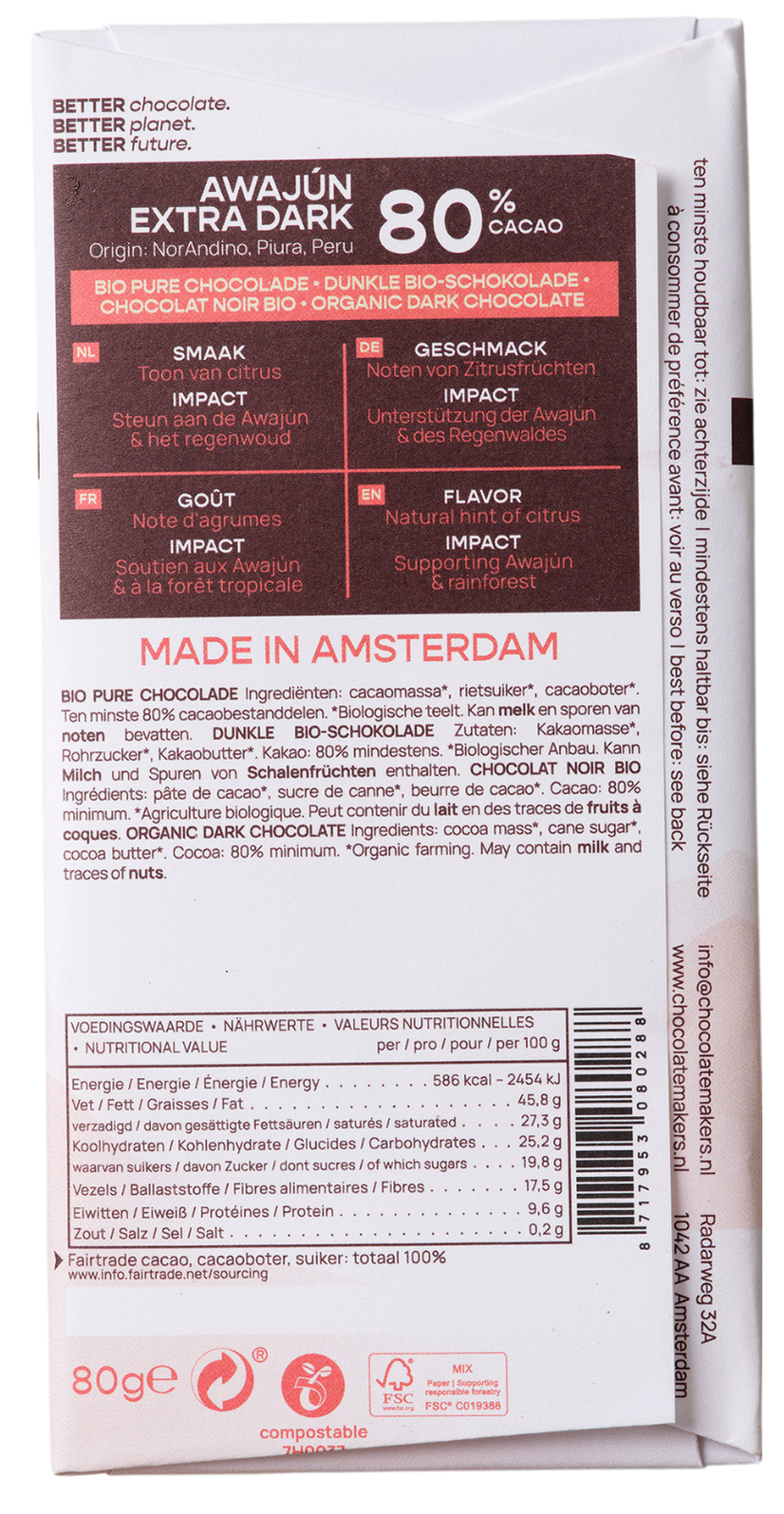 Peru 80% cacao | Dark Chocolate