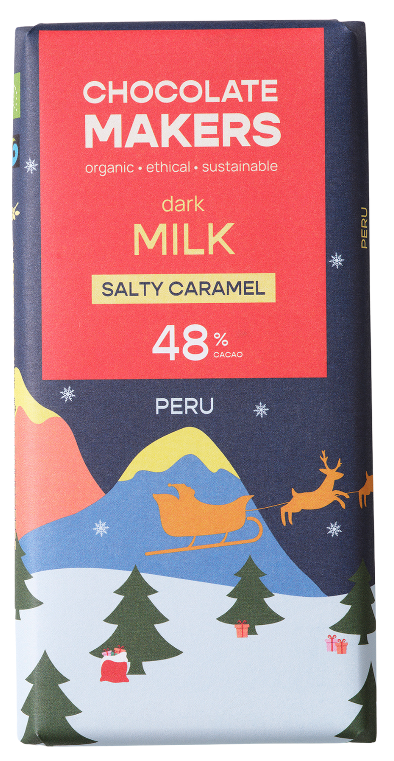 Xmas 49% cacao | Peru Milk Chocolate with Salty Caramel