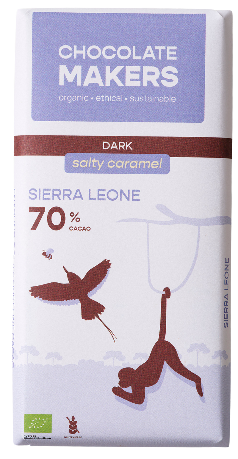 Sierra Leone 70% cacao | Dark Chocolate with Salty Caramel