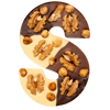 Triple chocolate letter S with nuts